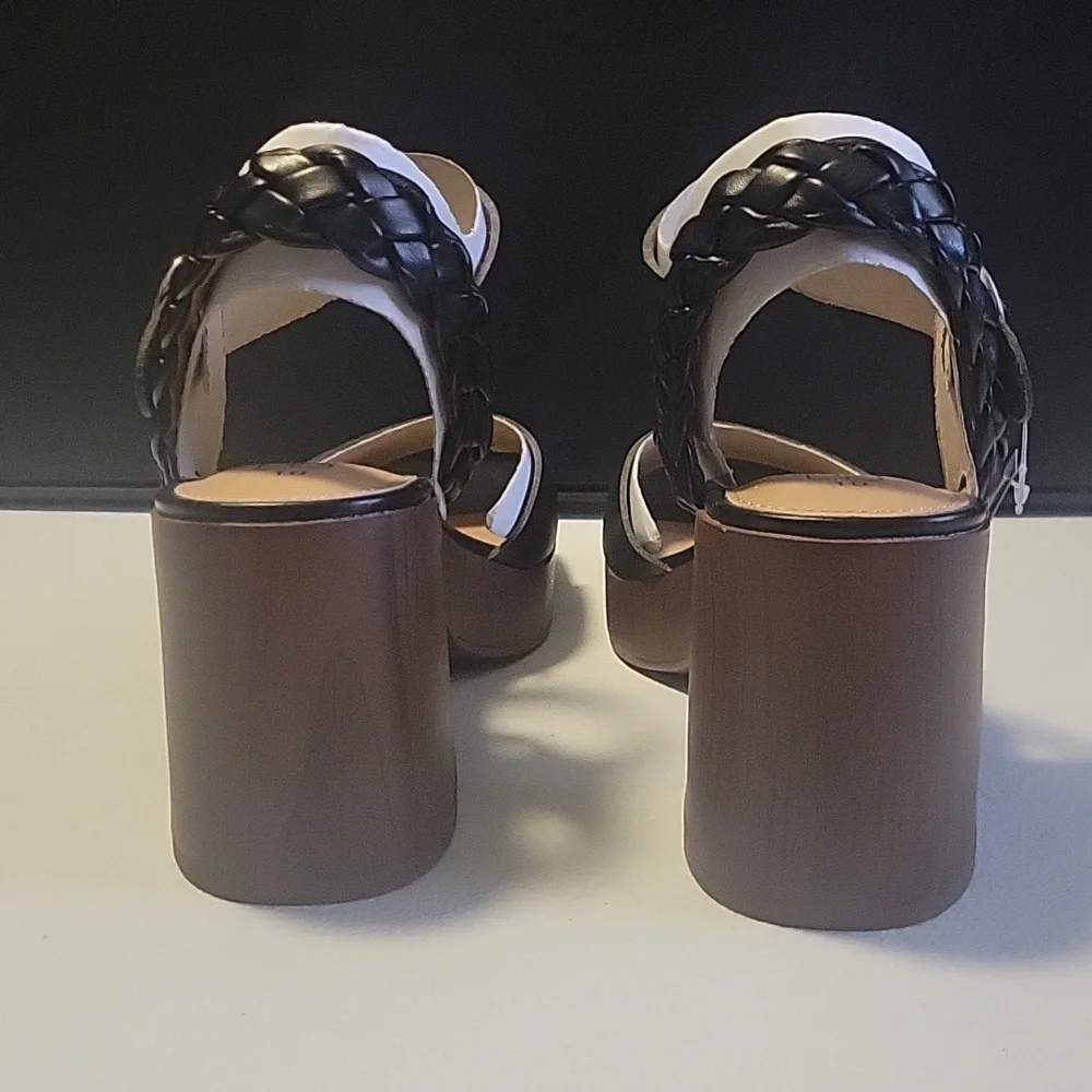 No Boundaries Black and Brown Block Heel Shoes
